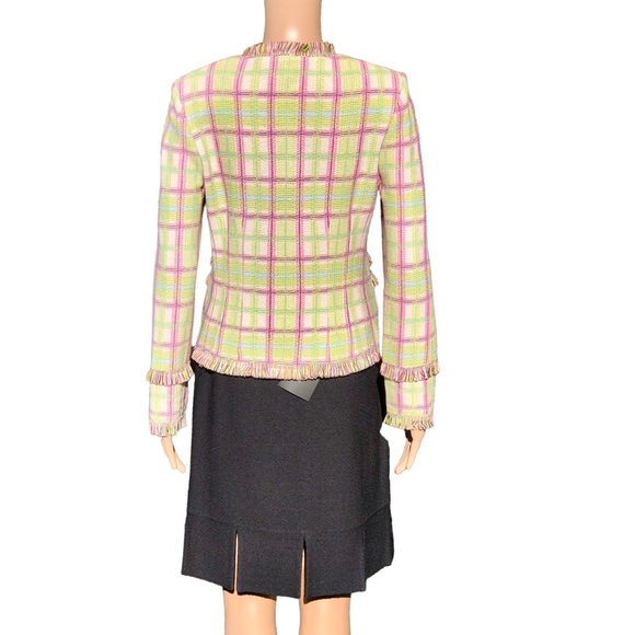 St. John Collection NWT multicolored jacket with fringe Sz 4 - Picture 6 of 16